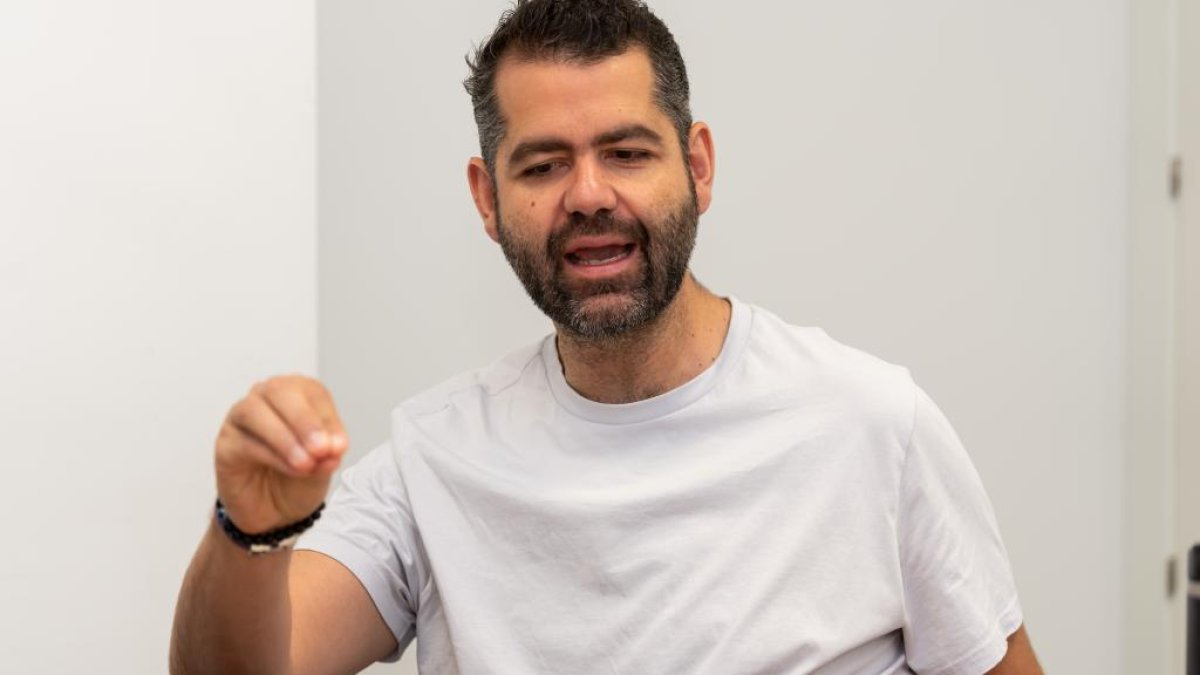Gabriel Solares, presidente del Real Valladolid, durante la entrevista.