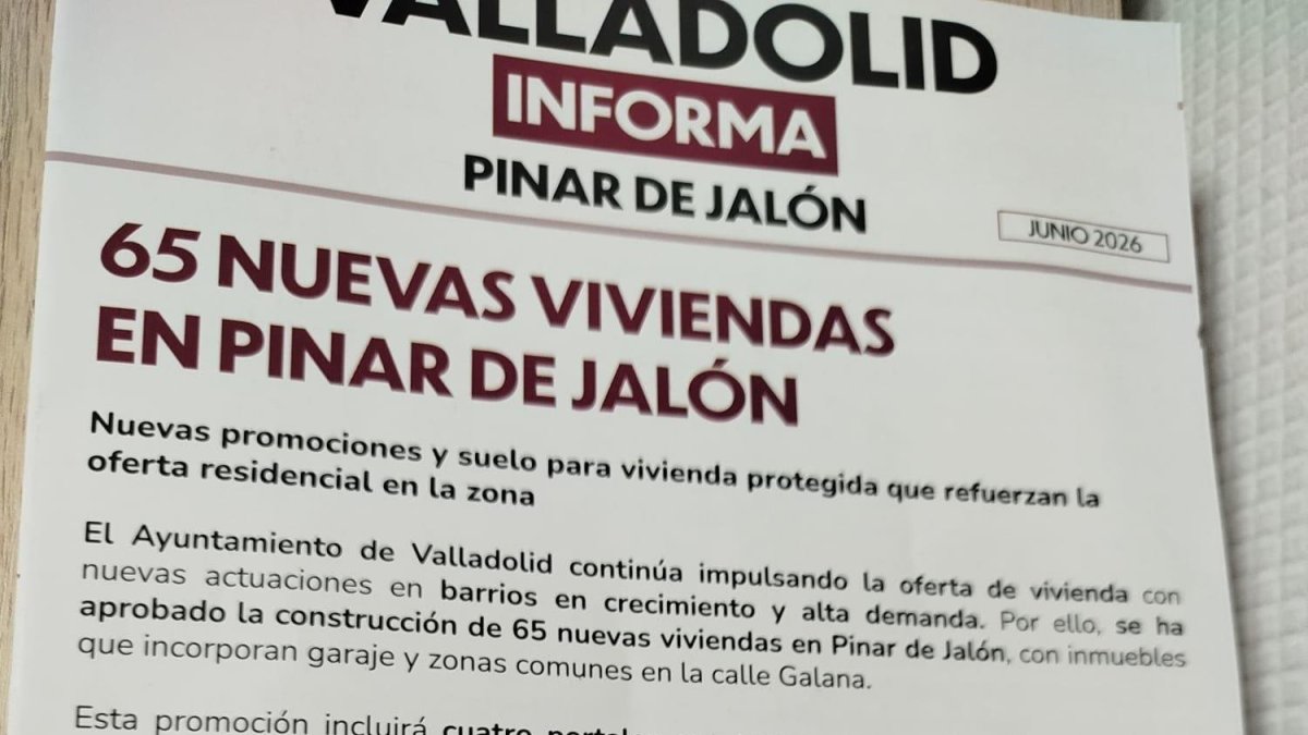 Boletín municipal donde se promocionan las viviendas privadas.