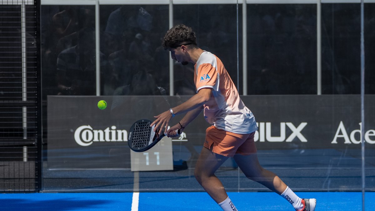 El vallisoletano Víctor Ortega en las previas del Oysho Premier Padel.