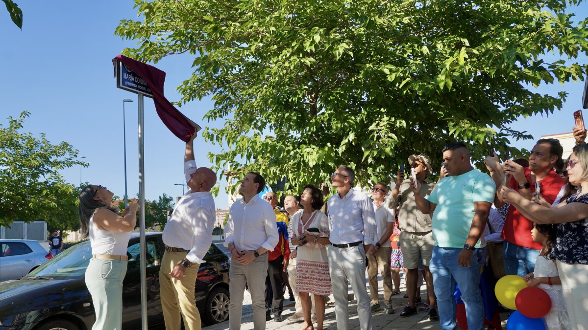 Corina Machado agradece la calle inaugurada con su nombre en Valladolid