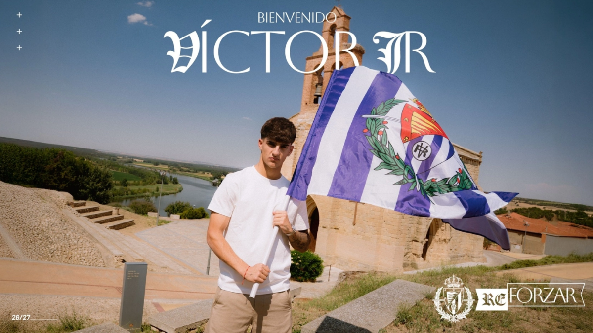 Anuncio del fichaje de Víctor Fernández con el Real Valladolid.