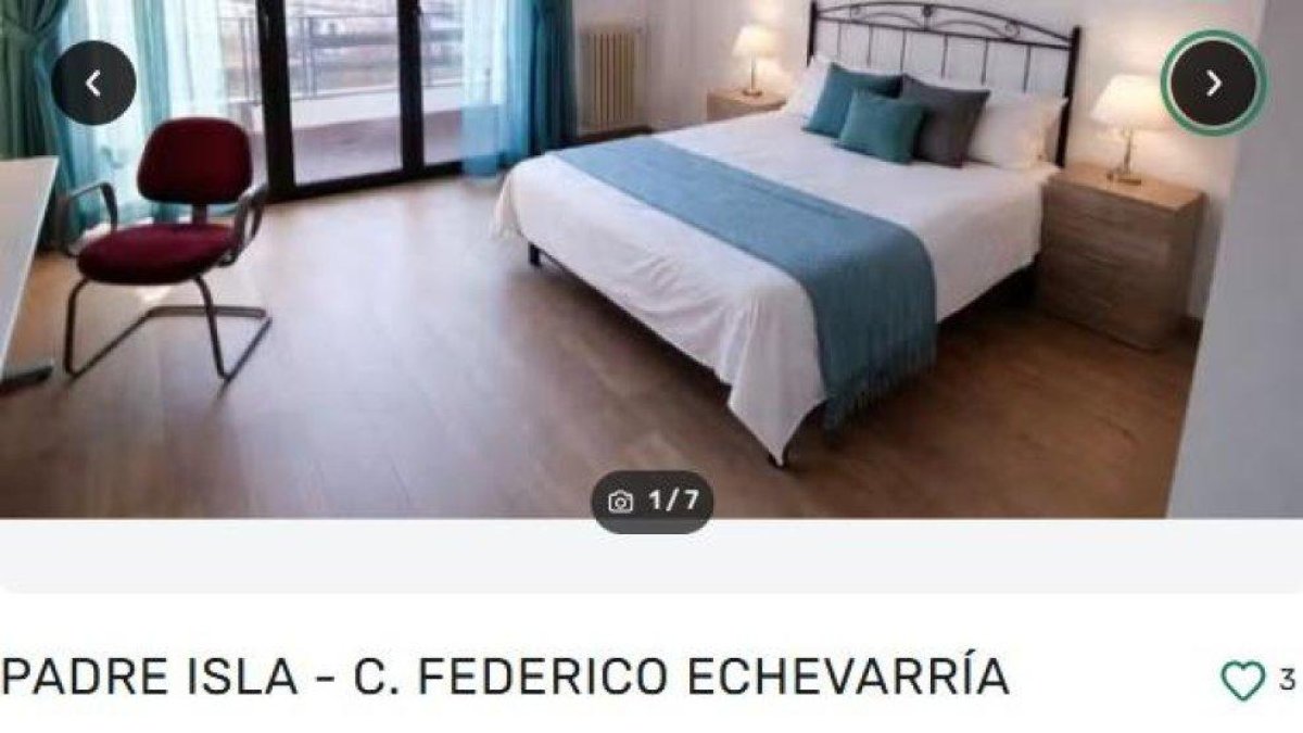 Anuncio de un piso en León para ver el eclipse por 22.000 euros.