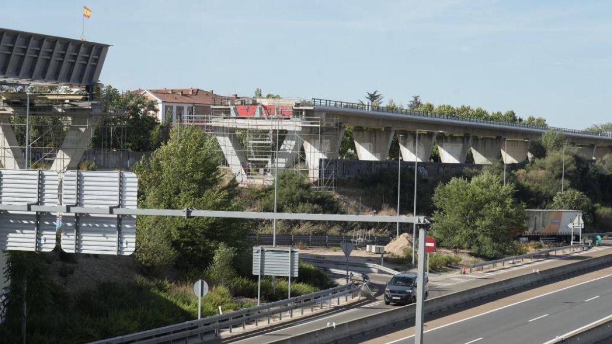 Avance de las obras del Viaducto de los Tramposos, en una imagen de archivo.