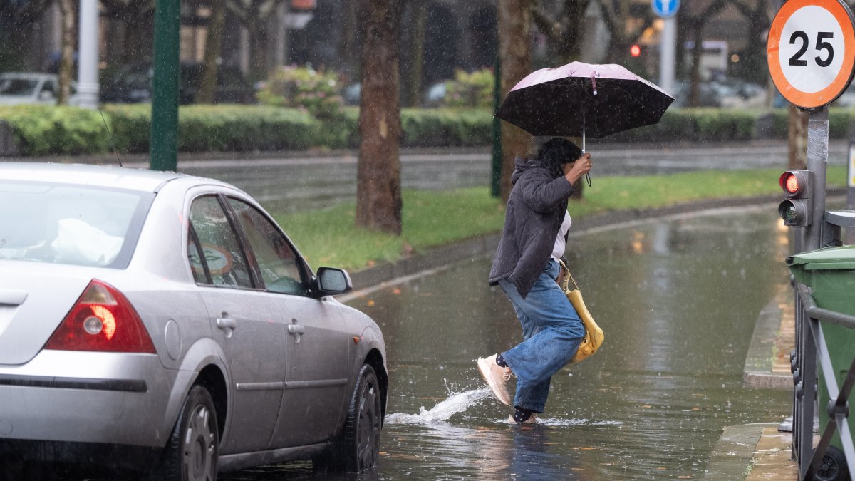 Tormenta de lluvia en Valladolid