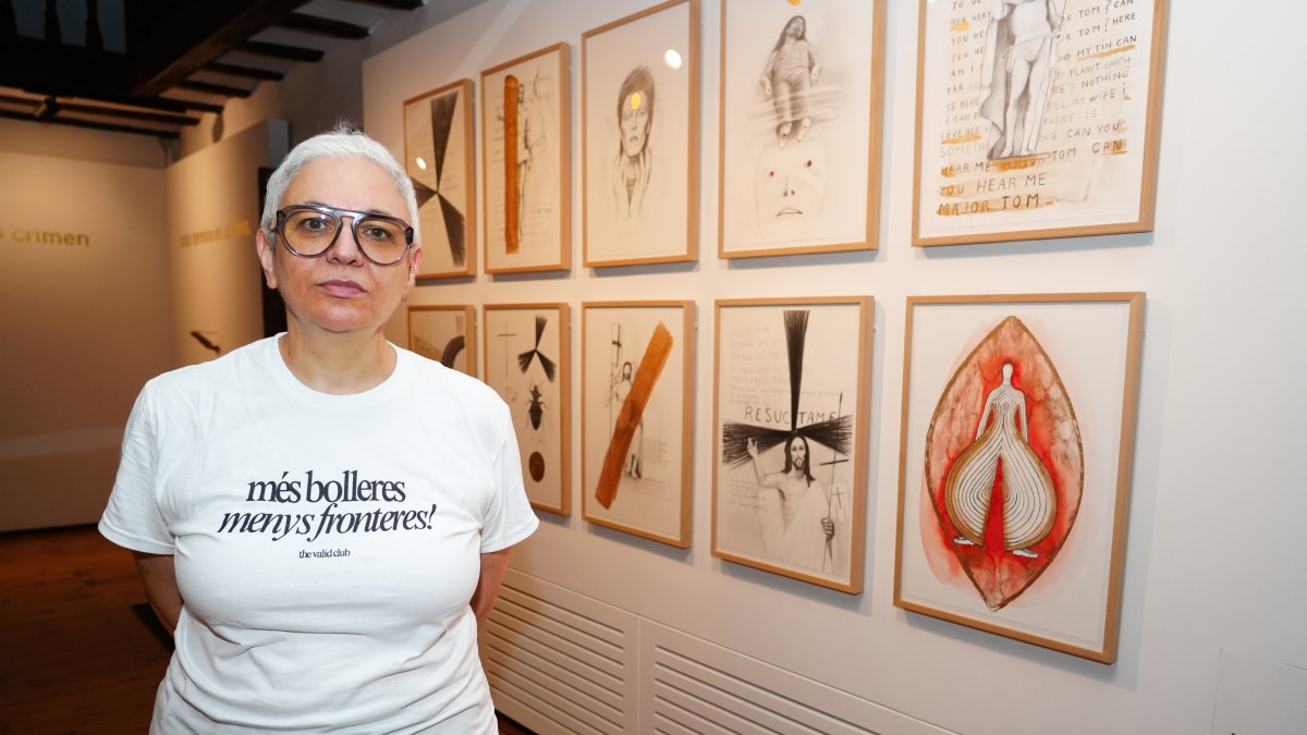 Dora García, esta mañana, en el Museo Casa Cervantes.