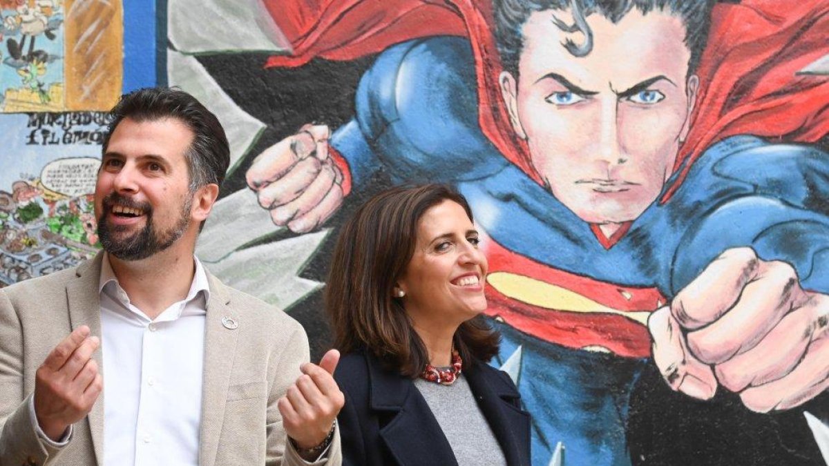 Luis Tudanca y Esther Peña, en una imagen de archivo.