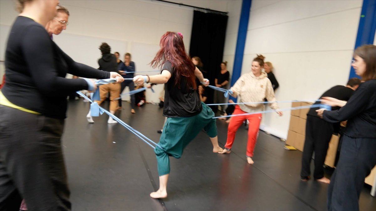 Imagen de un taller del colectivo italiano