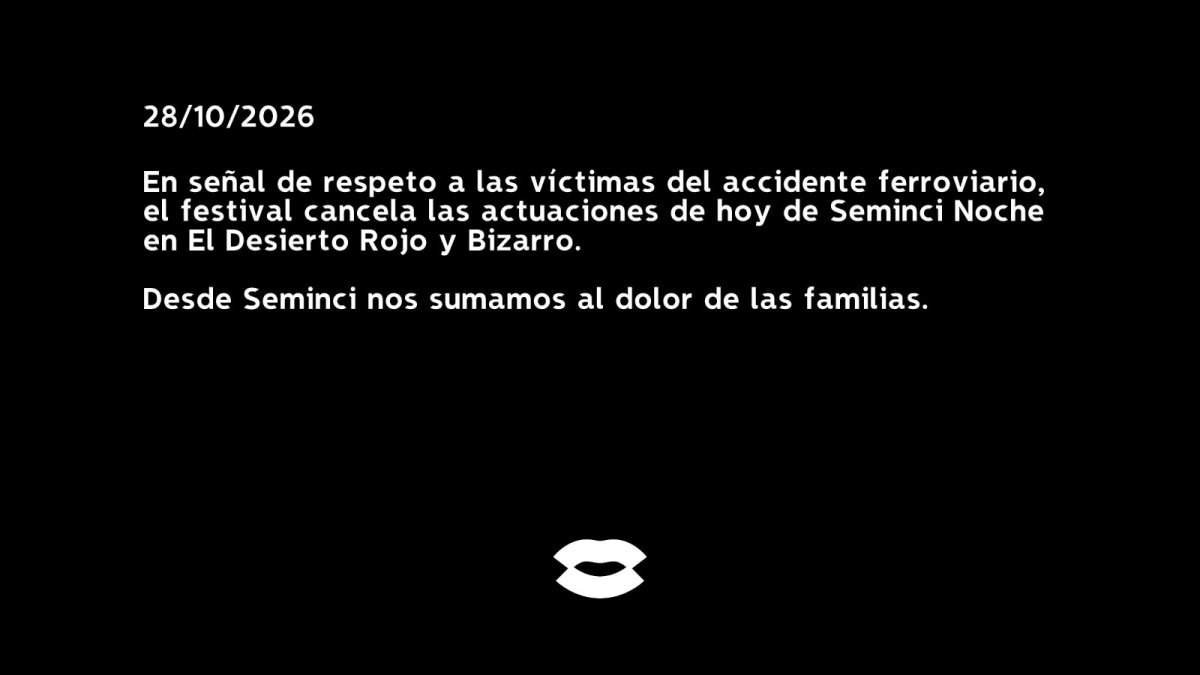 Imagen informativa sobre la suspensión de las actividades de Seminci Noche
