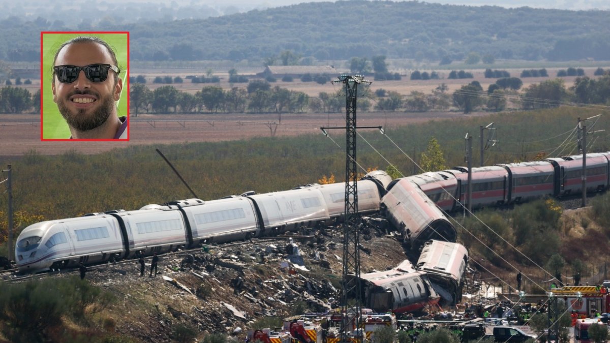 Imagen del accidente mortal de trenes en Toledo, con un AVE y un Iryo descarrilados; y Gonzalo, que estaba en el AVE