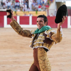 Emilio de Justo en la corrida de toros del 6 de agosto en las fiestas de Íscar. J. M. LOSTAU