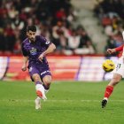 César de La Hoz, jugador del Real Valladolid durante un encuentro