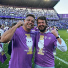 Ronaldo junto a García Gallardo el domingo tras el ascenso.