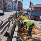 Obras de refuerzo en Arco de Ladrillo.