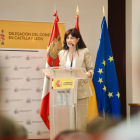 La ministra de Igualdad, Ana Redondo, preside junto con el delegado del Gobierno en Castilla y León, Nicanor Sen, la entrega de premios del Concurso literario y artístico 8M impulsado desde las Unidades de Violencia de Género de la Delegación del Gobierno en Castilla y León. La ministra se encarga de clausurar la entrega de premios cuya apertura corre a cargo del delegado del Gobierno