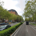 Paseo Zorrilla a la altura del número 94, donde tuvo lugar la colisión.