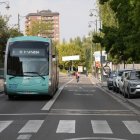Circulación de un autobús en Poniente en el Día Sin Coche
