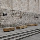 Imagen del Belén gigante en la plaza Portugalete