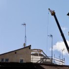Evolución de la reconstrucción de la cúpula de la iglesia de la Vera Cruz.