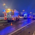 Efectivos desplazados tras el accidente en la M-50