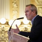 El concejal de Urbanismo y Vivienda del Ayuntamiento de Valladolid, José Ignacio Zarandona, ofrece una rueda de prensa relacionada con el proyecto del paso bajo el ferrocarril en el paseo Arco de Ladrillo presentado por el anterior equipo de Gobierno.