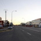 Una de las calles del polígono de San Cristóbal en Valladolid