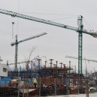 Construcción de viviendas en el barrio vallisoletano de El Peral.