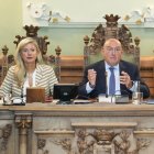 Irene Carvajal, Jesús Julio Carnero y Francisco Blanco en el debate sobre el estado de la ciudad.