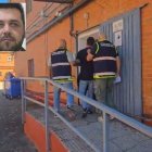 Momento de la detención en Toledo del preso fugado de Villanubla. En la foto pequeña Ángel Benito Moreno