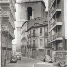 La calle Arribas, vista desde López Gómez y con la catedral al fondo, en 1970.