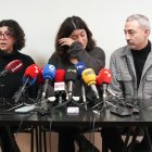 Chus Franco, Carla Delgado y Francisco Delgado, padres y hermana de Sergio Delgado.