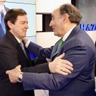 El presidente del PP de Castilla y León, Alfonso Fernández Mañueco, con Ignacio Sánchez Galán, presidente de Iberdrola.