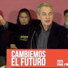 José Luis Rodríguez Zapatero interviene en el mitin en León.