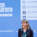 La candidata al Rectorado de la Universidad de Valladolid (UVa), Carmen Camarero,  en el campus de  Segovia