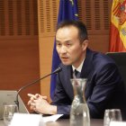 El vicepresidente de Gotion, Fu Zhou, durante la presentación del proyecto
