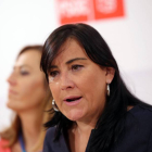 La secretaria de Organización del PSOE CyL, Ana Sánchez (D), y la viceportavoz del GPS en las Cortes de CyL, Virginia Barcones, analizan asuntos de actualidad política en la Comunidad-Ical
