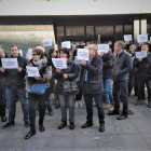 Protesta de funcionarios de Justicia de Valladolid en una imagen de archivo. E.M.