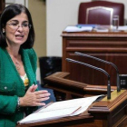 Carolina Darias, en el Parlamento canario.-EUROPA PRESS