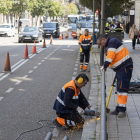 Trabajos para suprimir el carril bus entre la plaza de Zorilla y la plaza de España.| PHOTOGENIC