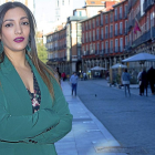 Carmen Jiménez Borja posa en la Plaza Mayor durante la tarde de ayer.-J.M. LOSTAU