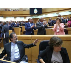Mariano Rajoy, en el pleno del Senado.-DAVID CASTRO