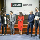 Pablo R. Lago, Ruth Rodríguez, Jesús Fonseca, Imelda Rodríguez, Luis Jaramillo, Félix Ángel Carreras y Gorka Ruiz, poco antes de la mesa redonda.-EM