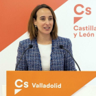 Pilar Vicente, durante la rueda .-ICAL