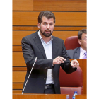 Tudanca, durante su intervención.-J.M. LOSTAU