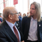 Pablo Fernández de Podemos junto a Carlos Sánchez Reyes.-ICAL