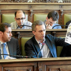 Integrantes del Grupo Municipal Socialista durante un pleno en el Ayuntamiento de Valladolid-J.M.Lostau