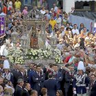 procesión de la Patrona desde la Catedral a la Iglesia de San Lorenzo