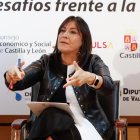 Ana Sánchez durante su intervención en el foro 'Somos Castilla y León'. / LOSTAU
