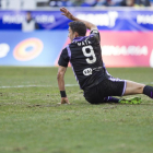Jaime Mata se lamenta durante un partido del Real Valladolid-EL MUNDO
