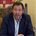 El alcalde de Valladolid, Óscar Puente, durante la rueda de prensa. EUROPA PRESS