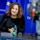 La europarlamentaria socialitas, Iratxe García, en una sesión del Parlamento europeo.-UE